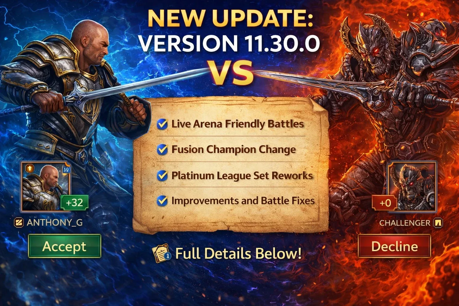 RAID Shadow Legends Version 11.30.0 patch notes